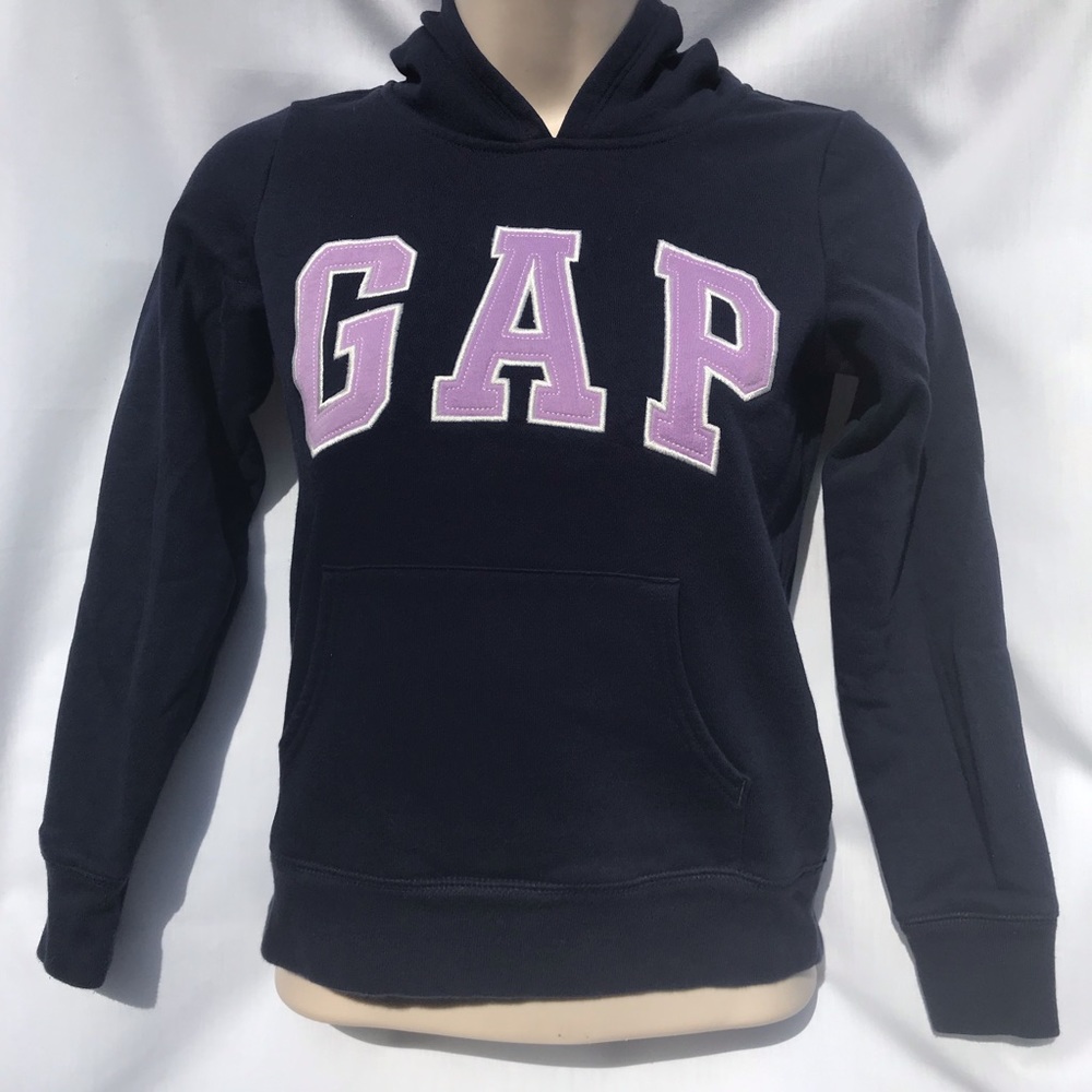 Navy Blue GAP Hoodie with Purple/white Logo